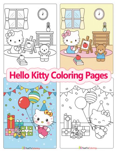 Hello Kitty Coloring Pages