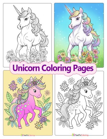 Unicorn Coloring Pages
