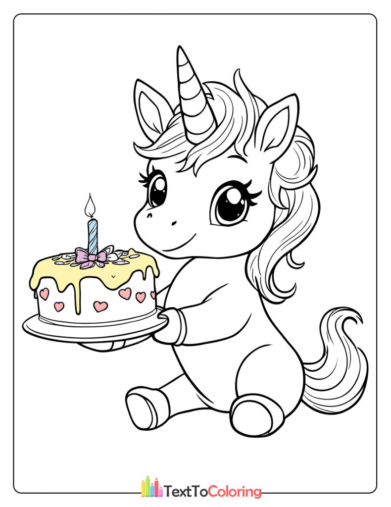 Unicorn Coloring Pages