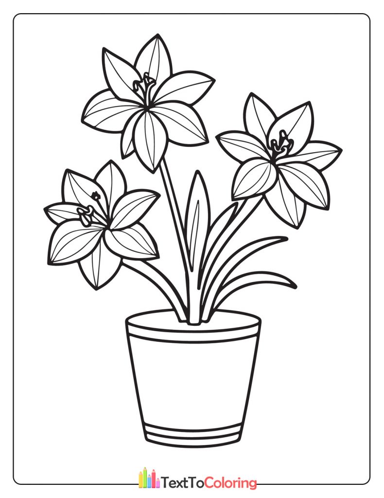 Cute Flower Coloring Pages