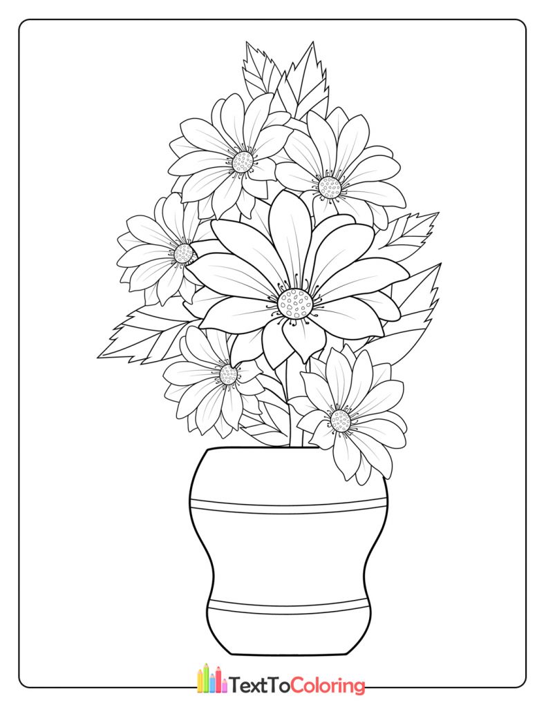Daisy Flower Coloring Page