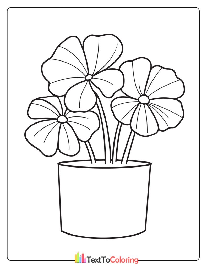 Flowers For Kids To Coloring