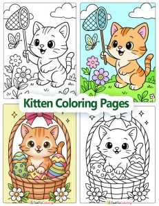 Kitten Coloring Pages