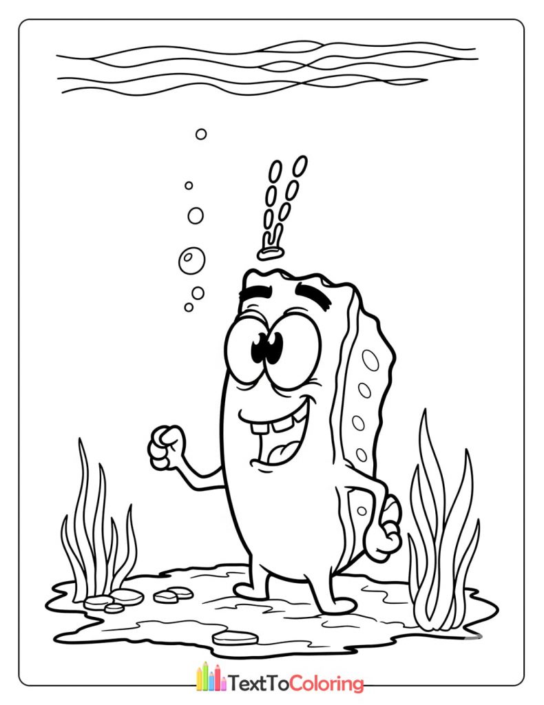 Free printable coloring page of Plankton underwater PDF