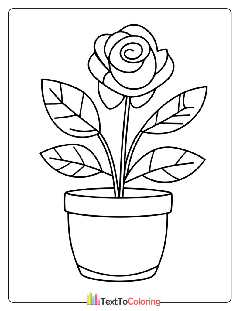 Simple Flower Coloring Page