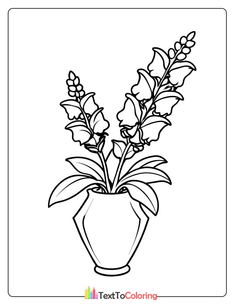 Snapdragon Flower Coloring Page