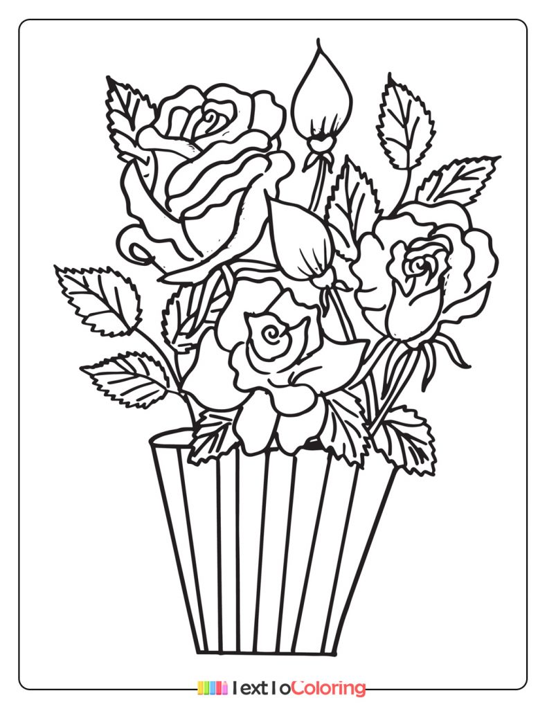 Three Roses In A Vase
