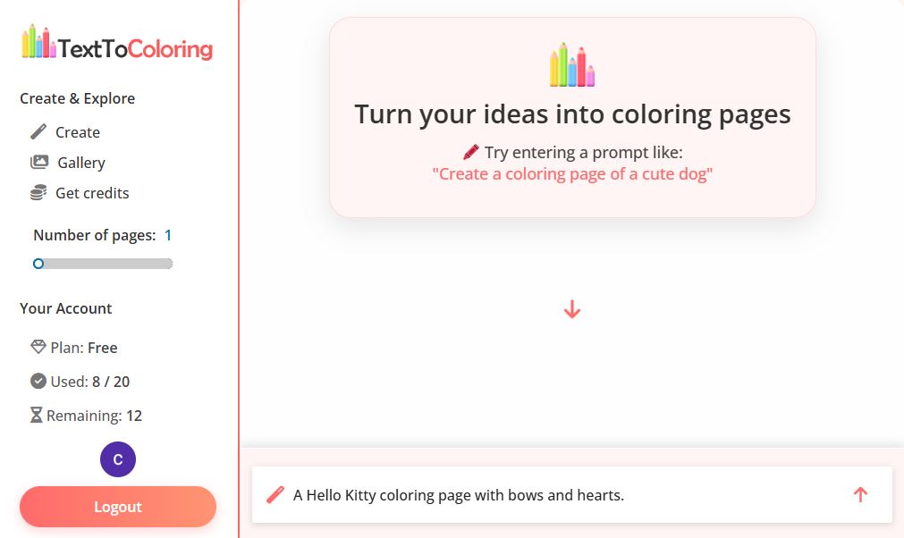 Create Coloring Pages from Any Text Prompt