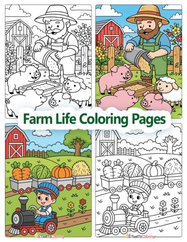 Farm Life Coloring Pages