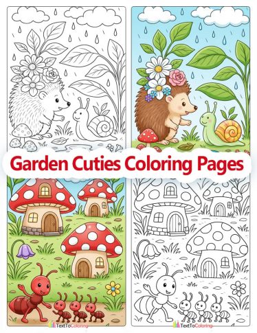 Garden Cuties Coloring Pages