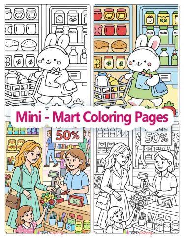 Mini-mart Coloring Pages