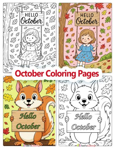 October Coloring Pages