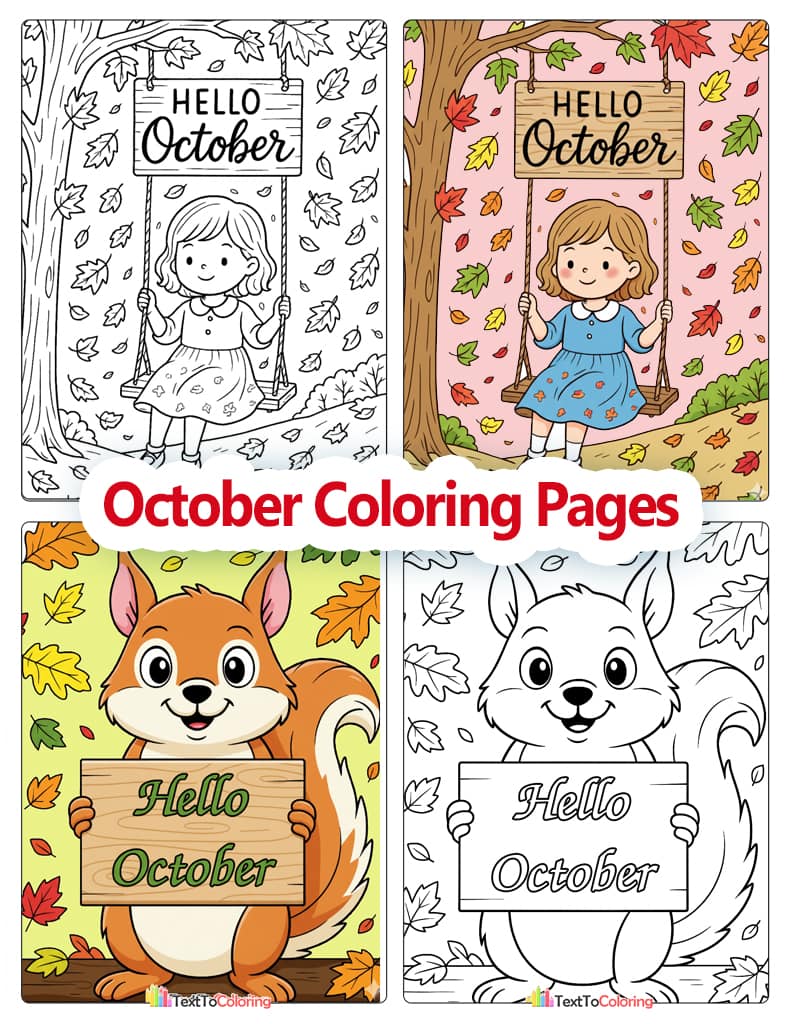 October Coloring Pages
