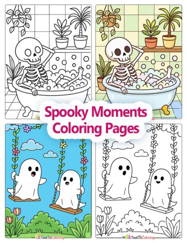 Spooky Moments Coloring Pages
