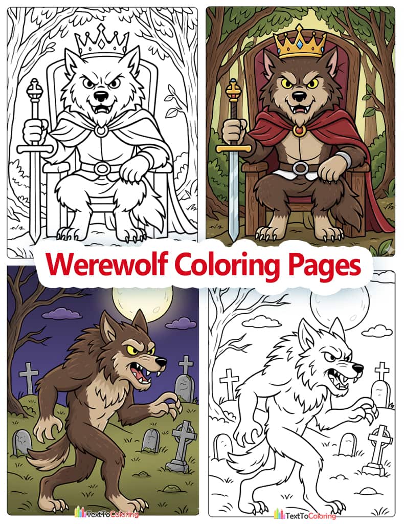 Werewolf Coloring Pages