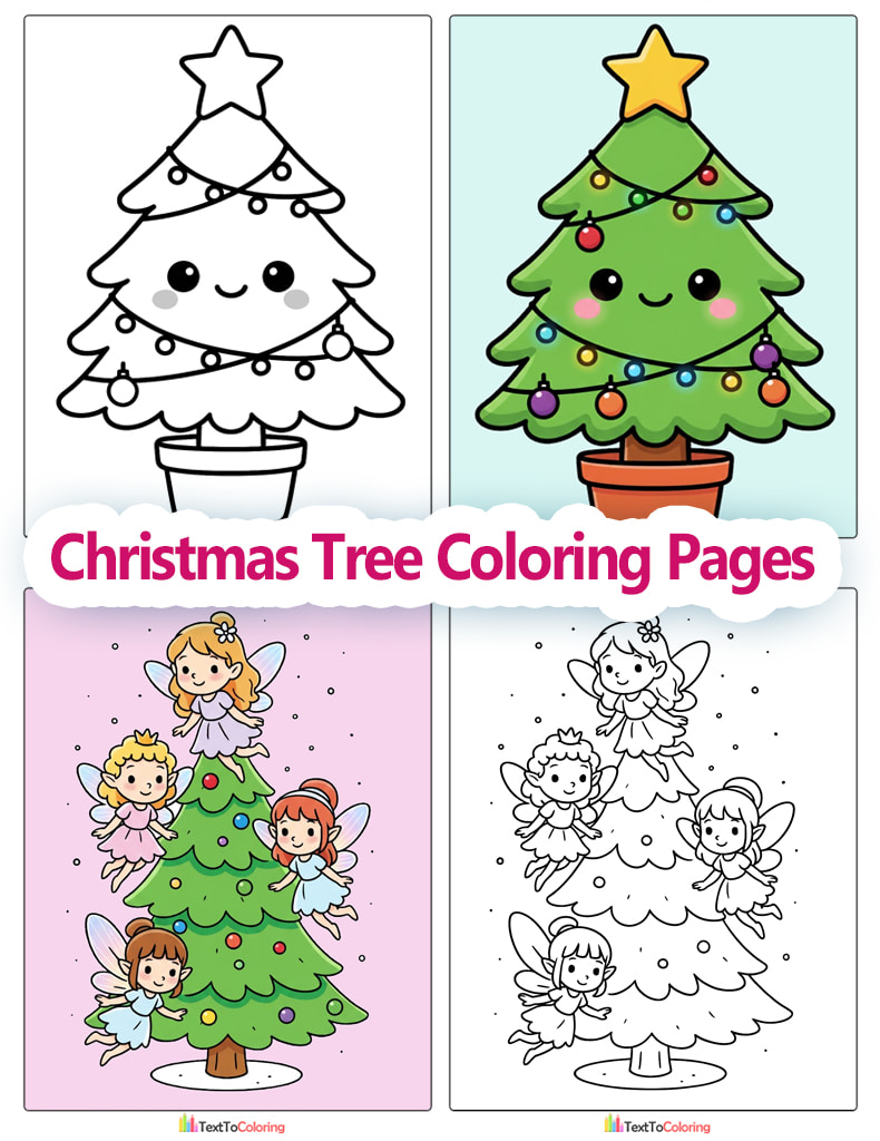 Christmas Tree Coloring Pages