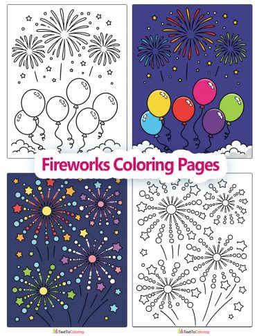 Fireworks Coloring Pages