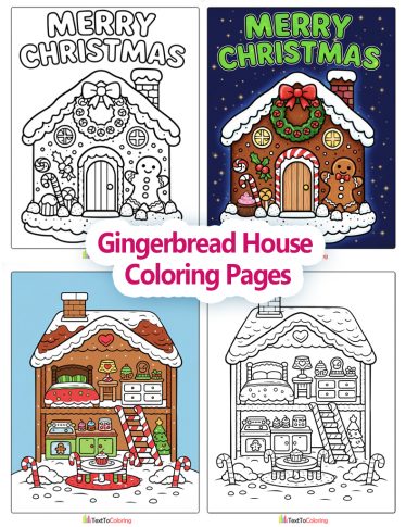 Gingerbread House Coloring Pages