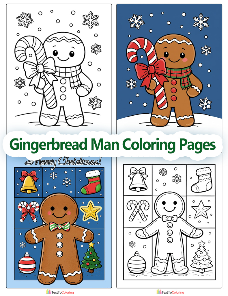 Gingerbread Man Coloring Pages