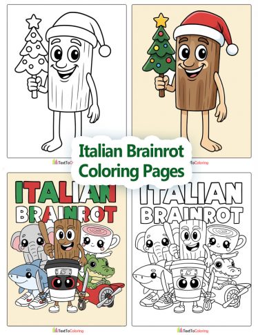 Italian Brainrot Coloring Pages