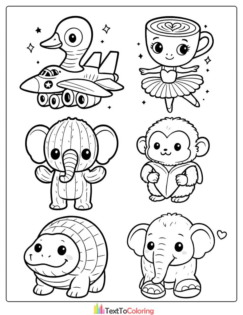 Italian Brainrot Duck Coffee Elephant Monkey Turtle Mascots