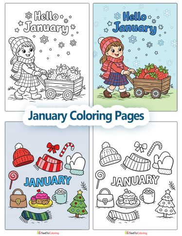 January Coloring Pages
