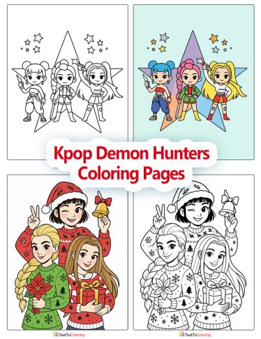 Kpop Demon Hunters Coloring Pages