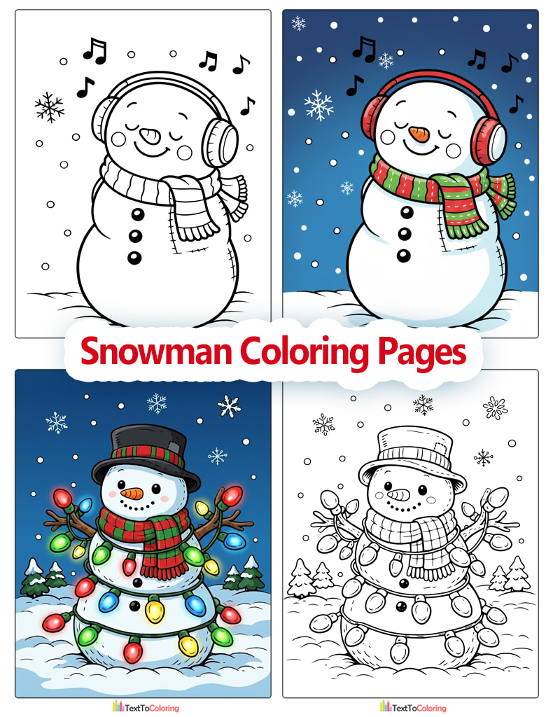 Snowman Coloring Pages