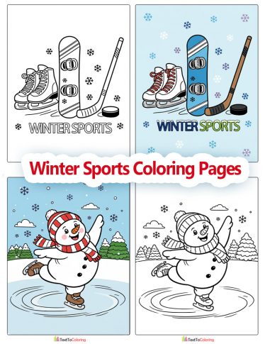 Winter Sports Coloring Pages