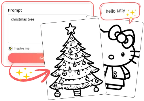 Create coloring pages from Texttocoloring.com